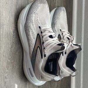 Brooks White and Black Glycerin Sneakers